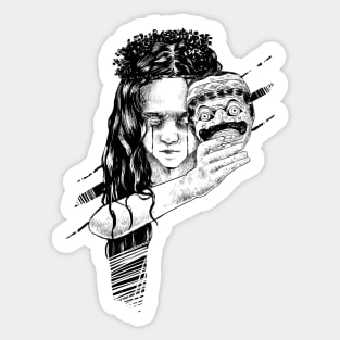 WOMAN MASK Sticker